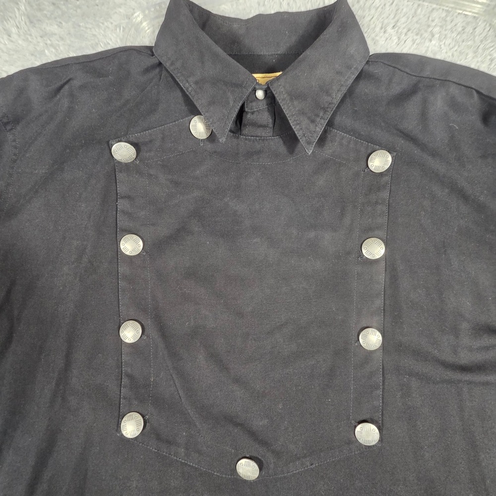 Scully Bib Front Shirt Mens XL Black Excellent RW-011 Western Cowboy Old West